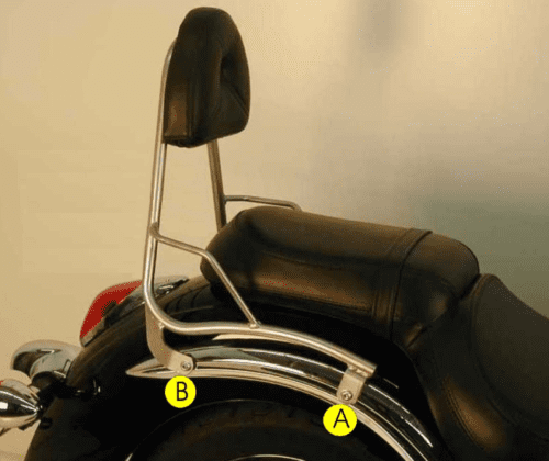 Hepco & Becker Sissybar without rearrack black for Kawasaki VN 900 Classic / 900 Custom / Vulcan