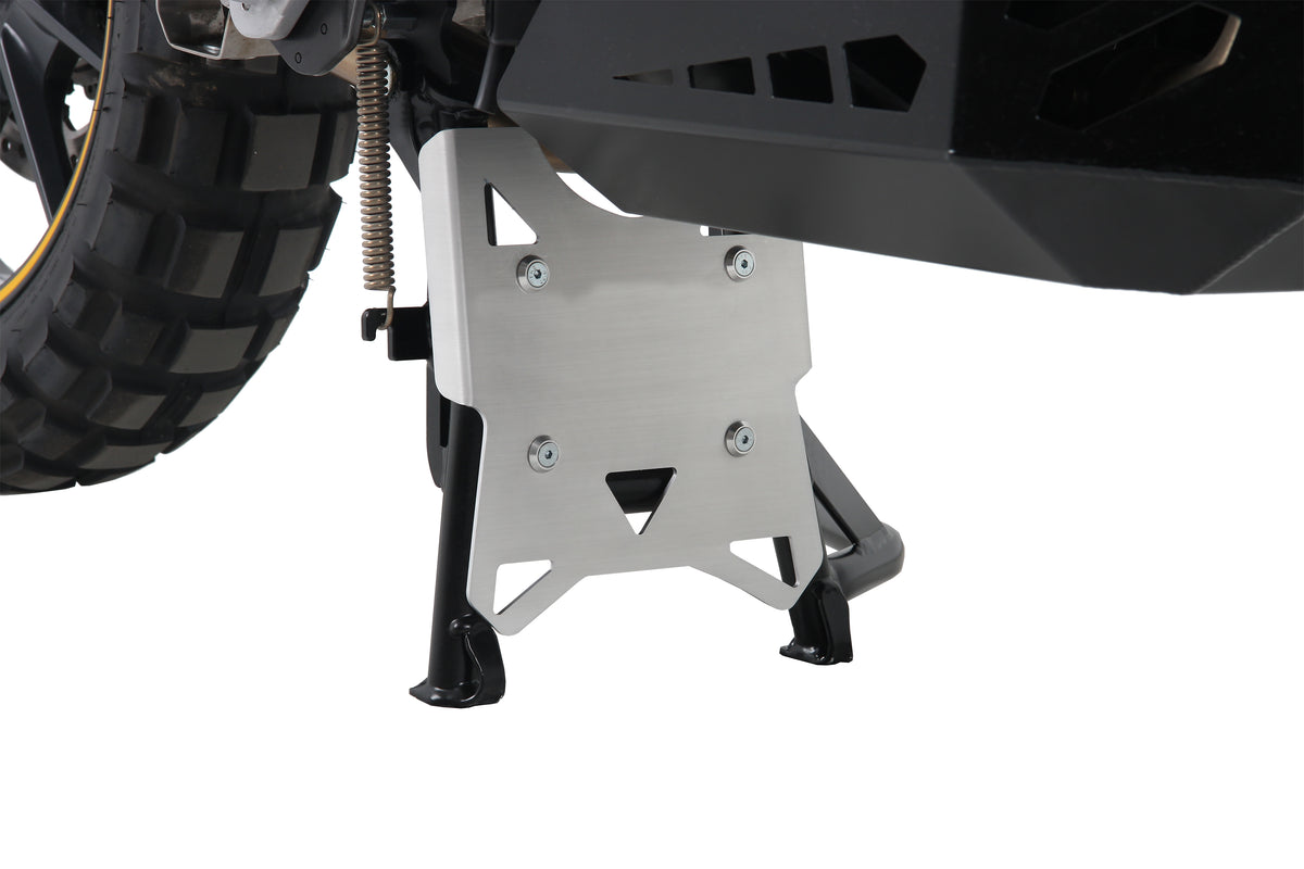 Hepco & Becker Center stand protection plate silver for Triumph Tiger Explorer 1200 (2016-2021)