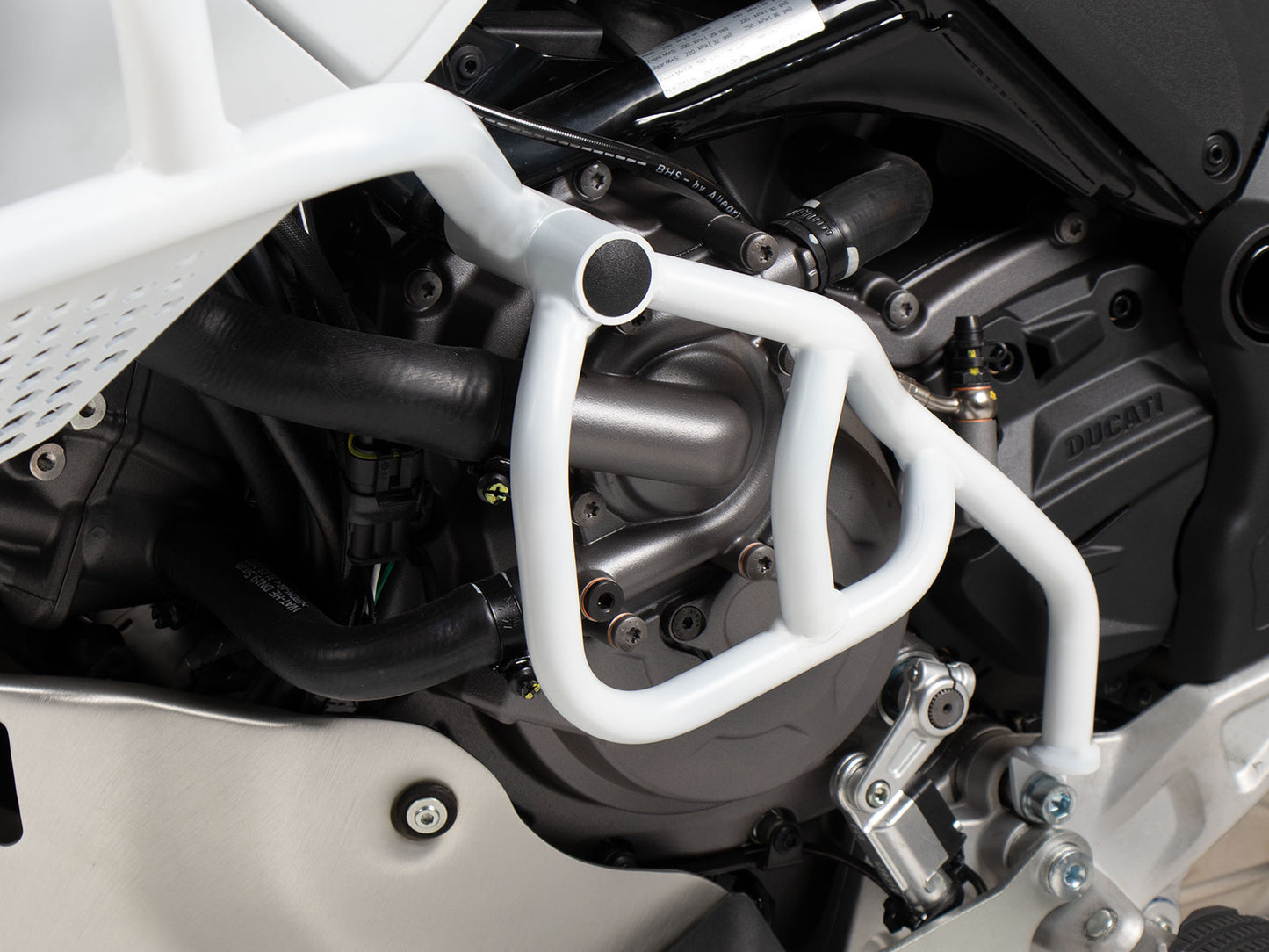 Hepco & Becker Additional crash bar white, one-sided for Ducati DesertX (2022-)
