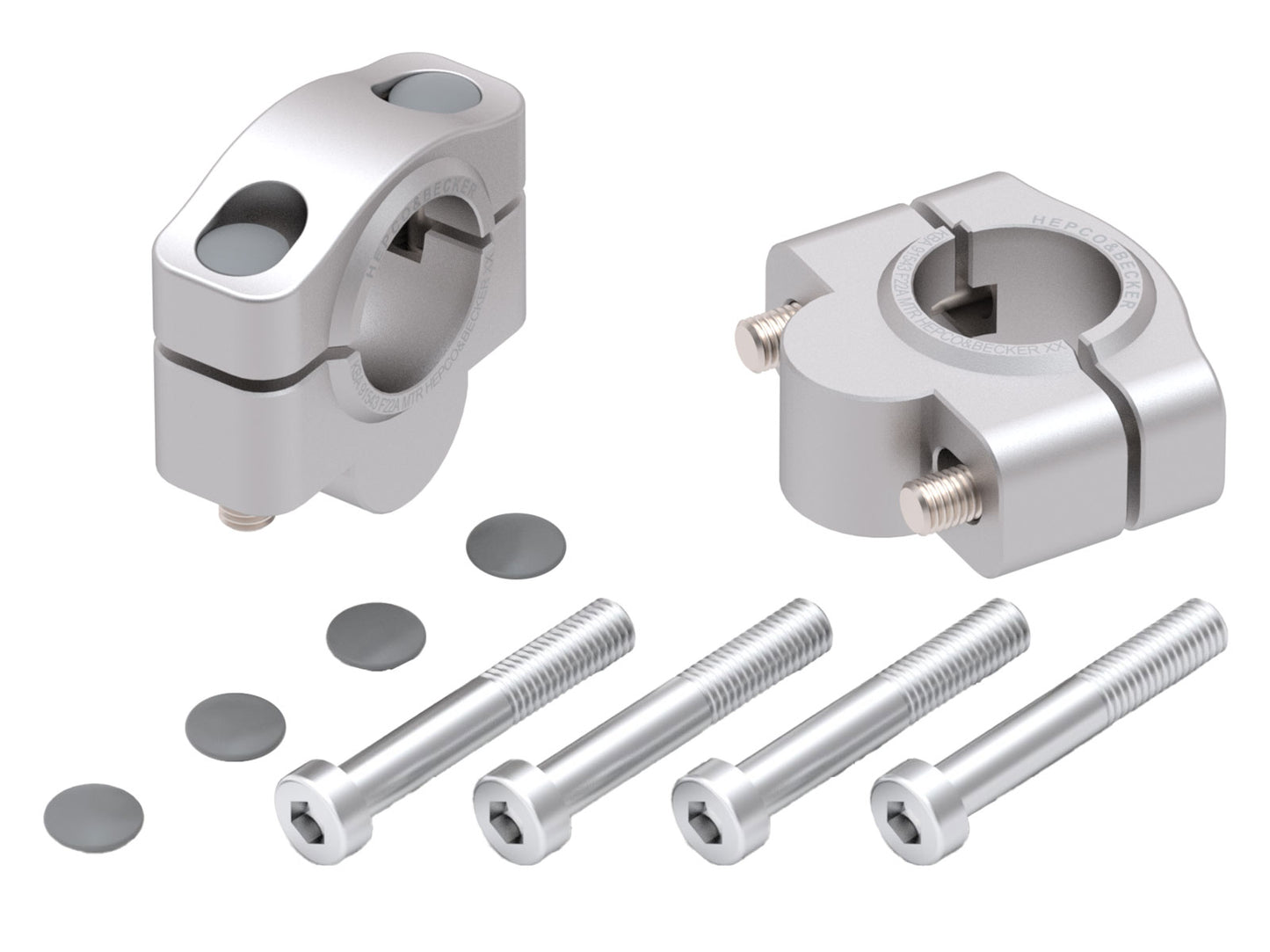 Hepco & Becker Handlebar Riser for KTM 890 Duke R (2020-2023), 20mm - silver
