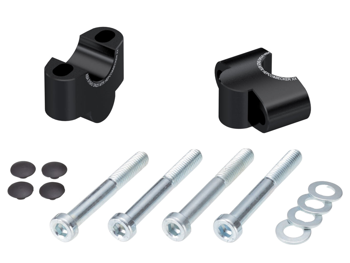Hepco & Becker Handlebar Riser for Honda CBF 600 S/N (2008-2013), 25mm - black