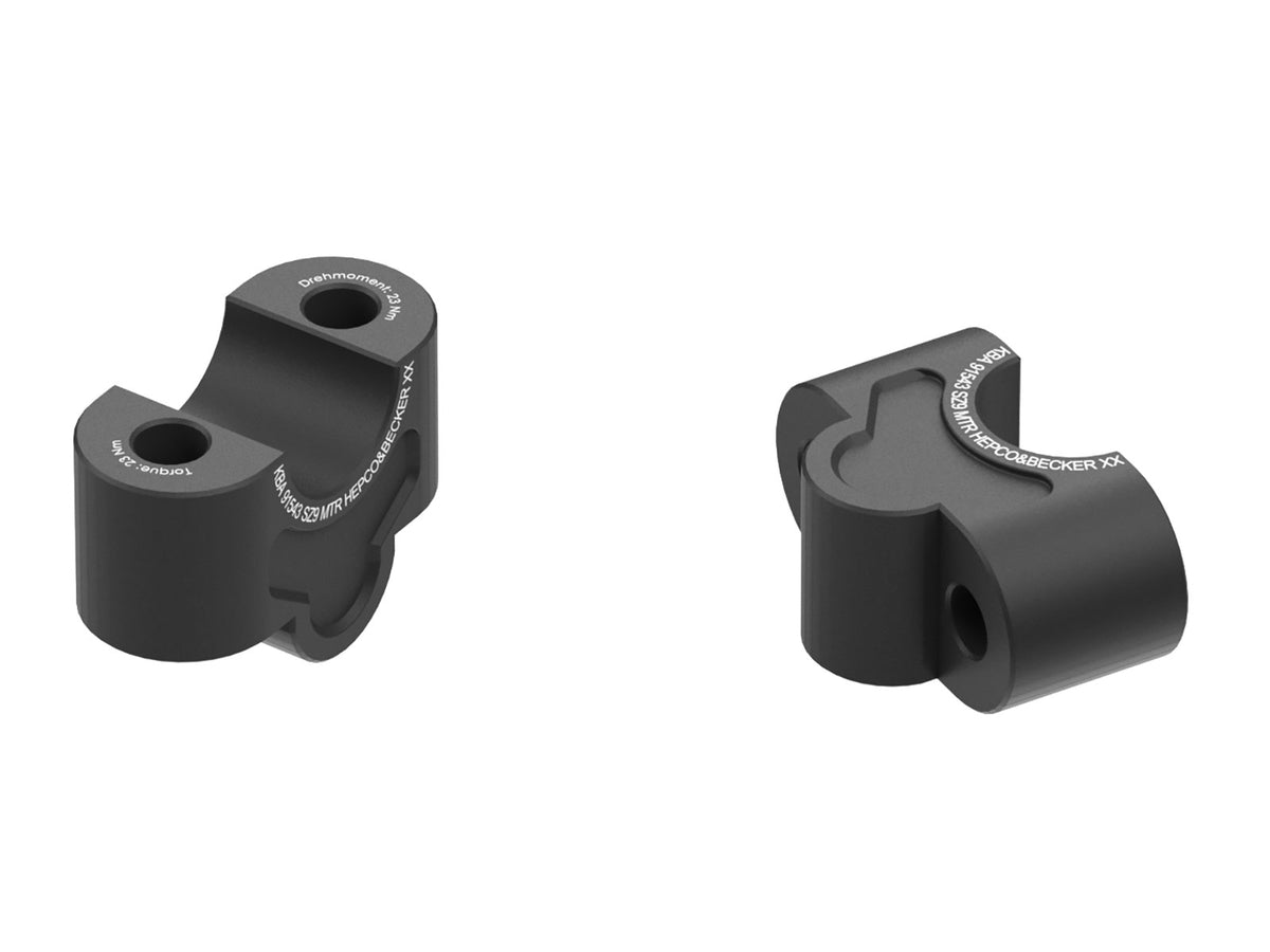 Hepco & Becker Handlebar riser 25 mm black incl. holder for front mask for Kawasaki Z 900 / SE (2025-)