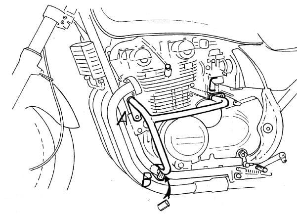 Hepco & Becker Engine protection bar chrome for Kawasaki Zephyr 550 (1991-1999)
