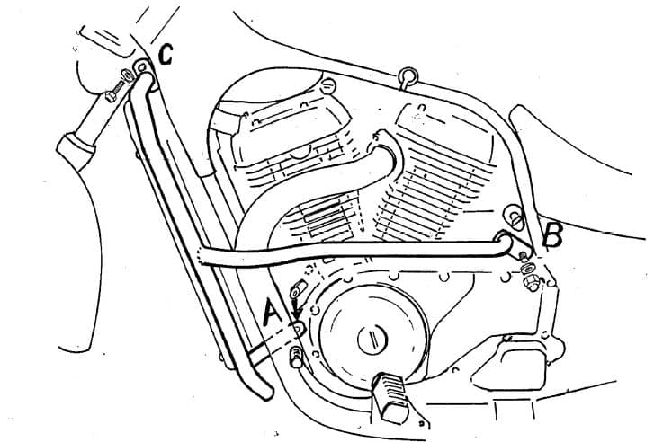 Hepco & Becker Engine protection bar chrome for Suzuki VS 750/800 (1986-2000)