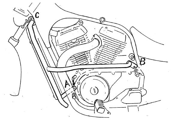 Hepco & Becker Engine protection bar chrome for Suzuki VS 600 (1995-1997)