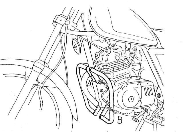 Hepco & Becker Engine protection bar chrome for Suzuki GN 125 (1991-1996)