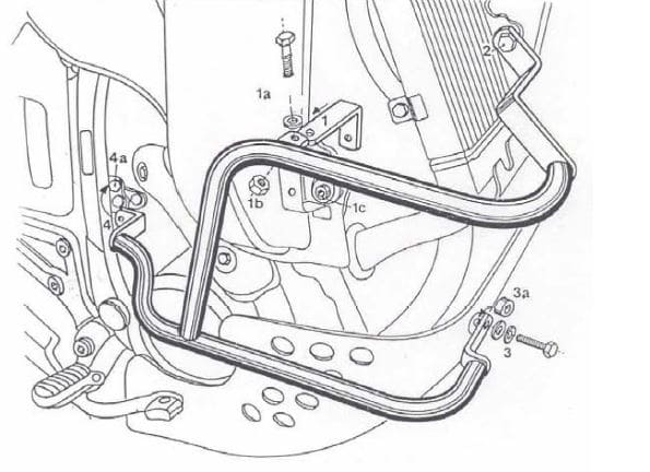 Hepco & Becker Tankguard black for Honda XRV 650/750 (1988-1992)