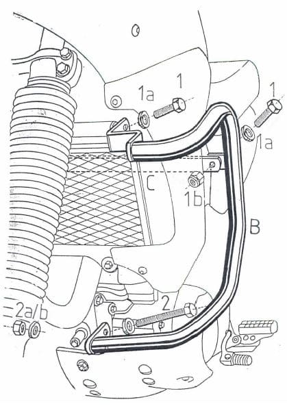 Hepco & Becker Engine protection bar black for Yamaha XTZ 660 Ténéré (1991-1993)