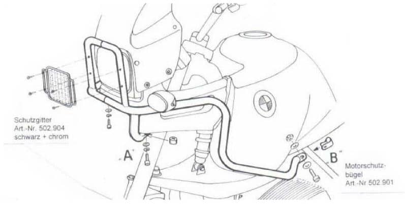 Hepco & Becker Tankguard black for BMW R 850 GS (1998-2000)/R 1100 GS (1994-1999)