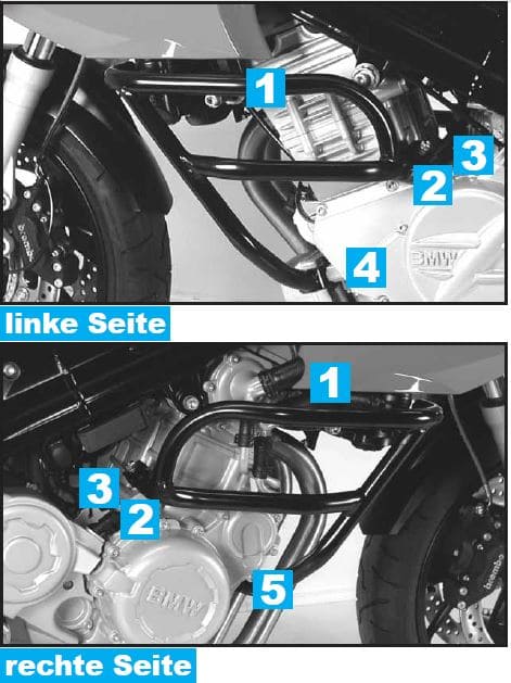 Hepco & Becker Engine protection bar silver for BMW F 800 S (2006-2011)