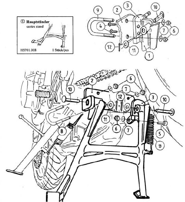 Hepco & Becker Center Stand for Honda CB 600 F Hornet (2003-2006)