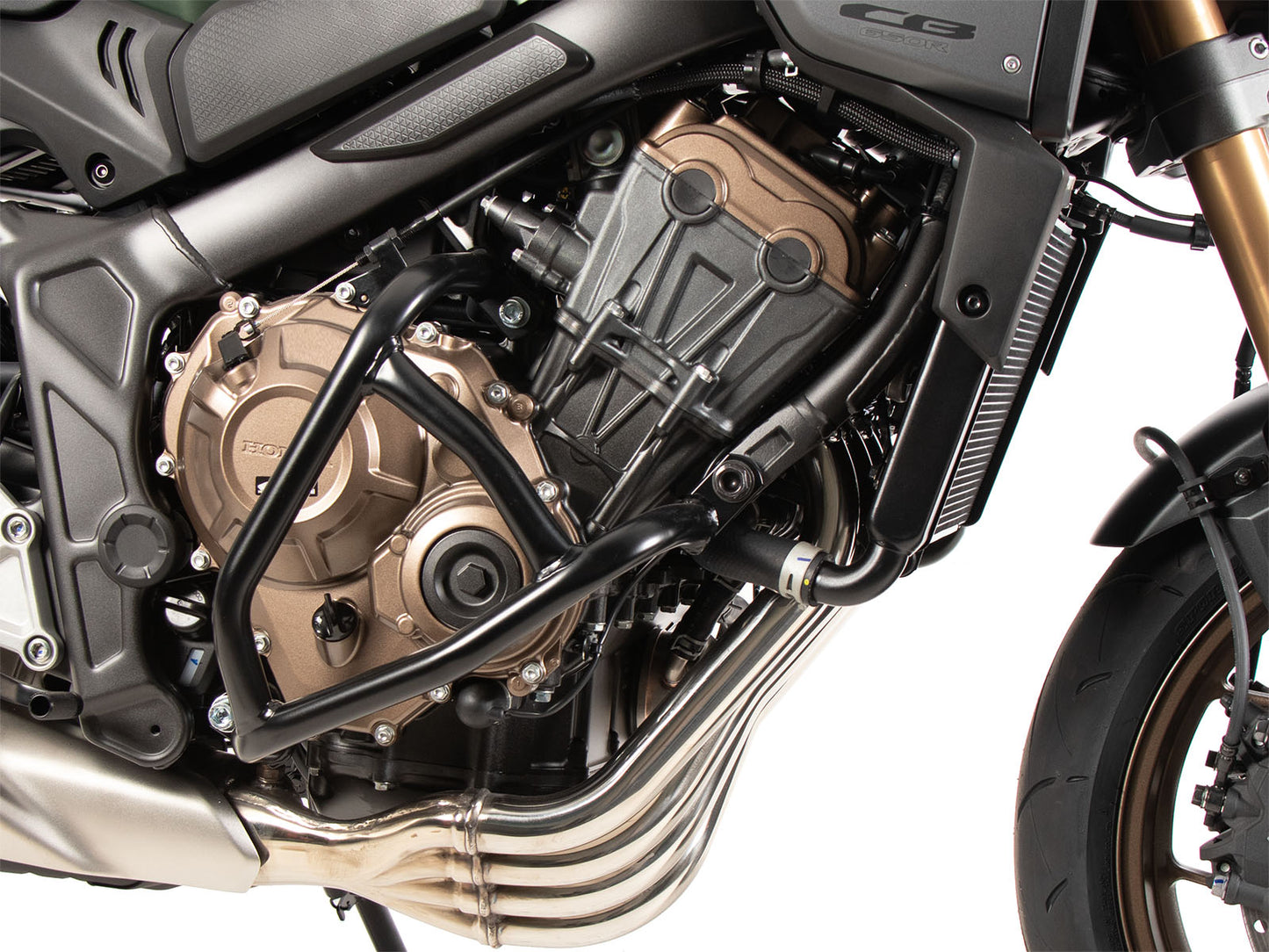 Hepco & Becker Engine protection bar "Solid" black for Honda CB 650 R (2024-)