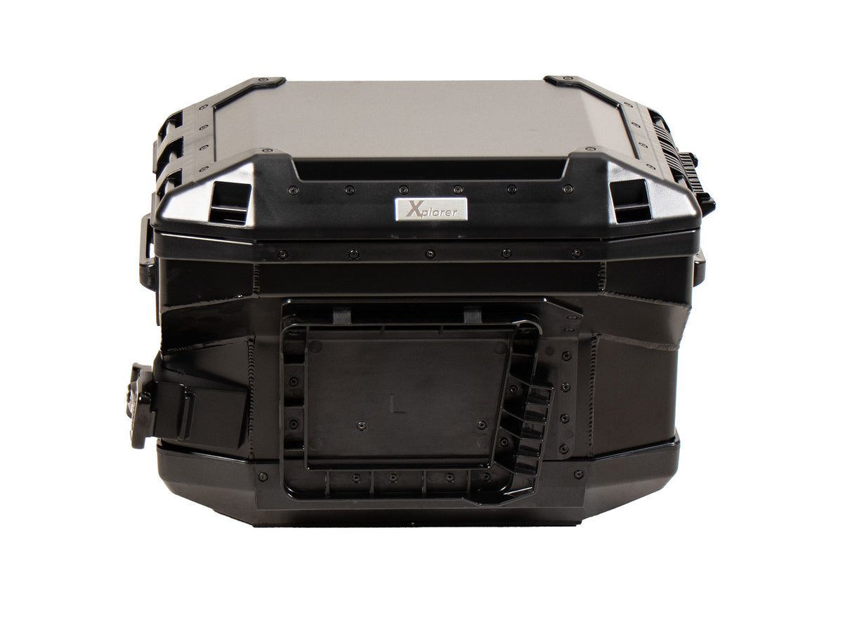 Hepco & Becker Xplorer 37 left black for cutout carrier (cut out for exhaust)