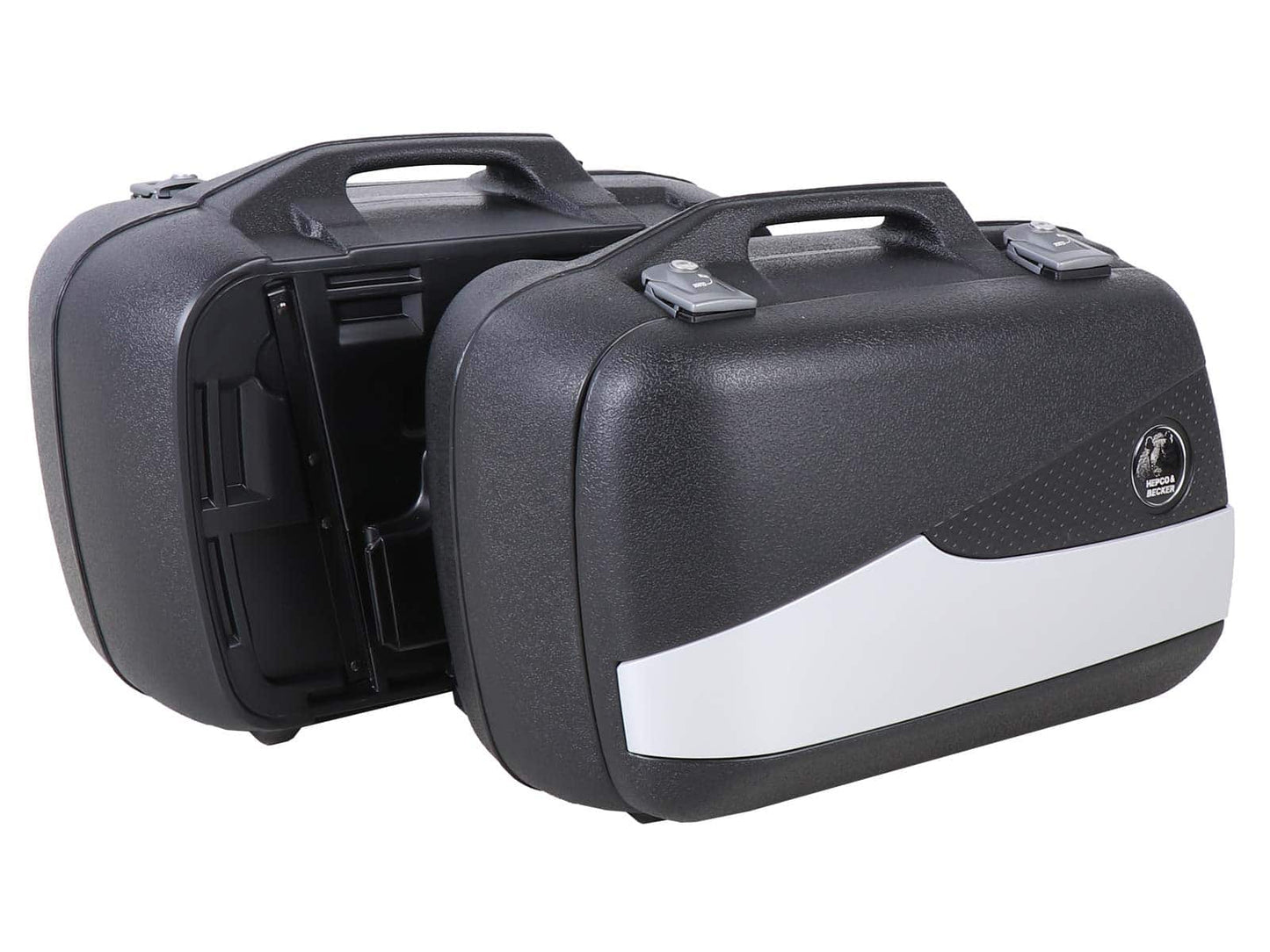 Hepco & Becker Junior Flash Enduro side case set 30 left / 40 right silver