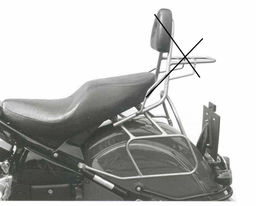 Hepco & Becker Leather bag holder tube-type - chrome for Kawasaki VN 1500 Drifter (1999-2003)