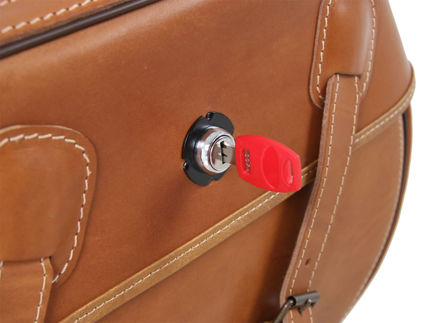 Hepco & Becker Leather single bag Buffalo sandbrown right for leather bag holder tube type