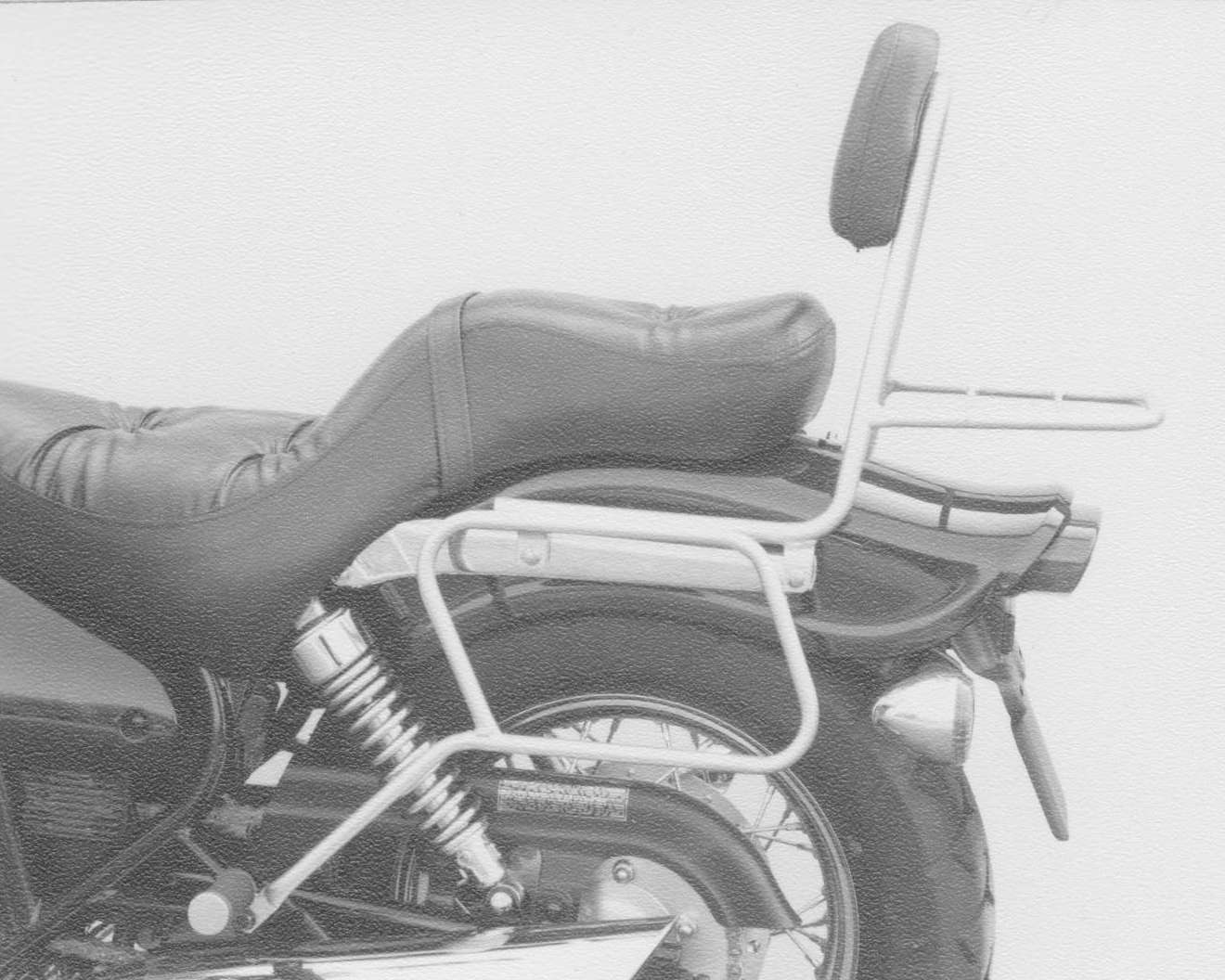 Hepco & Becker Leather bag holder tube-type - chrome for Kawasaki EN 500 (1996-2003)