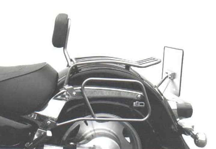 Hepco & Becker Leather bag holder tube-type - chrome for Suzuki VL 1500 Intruder (1998-2004)/C 1500 Intruder (2005