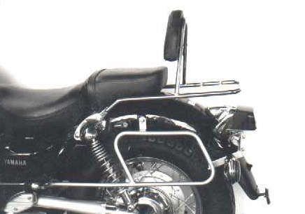 Hepco & Becker Leather bag holder tube-type - chrome for Yamaha XV 535/S Virago (1988-1998)