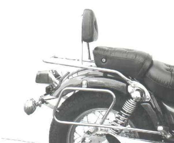 Hepco & Becker Leather bag holder tube-type - chrome for Yamaha XV 535/S Virago (1999-2003)