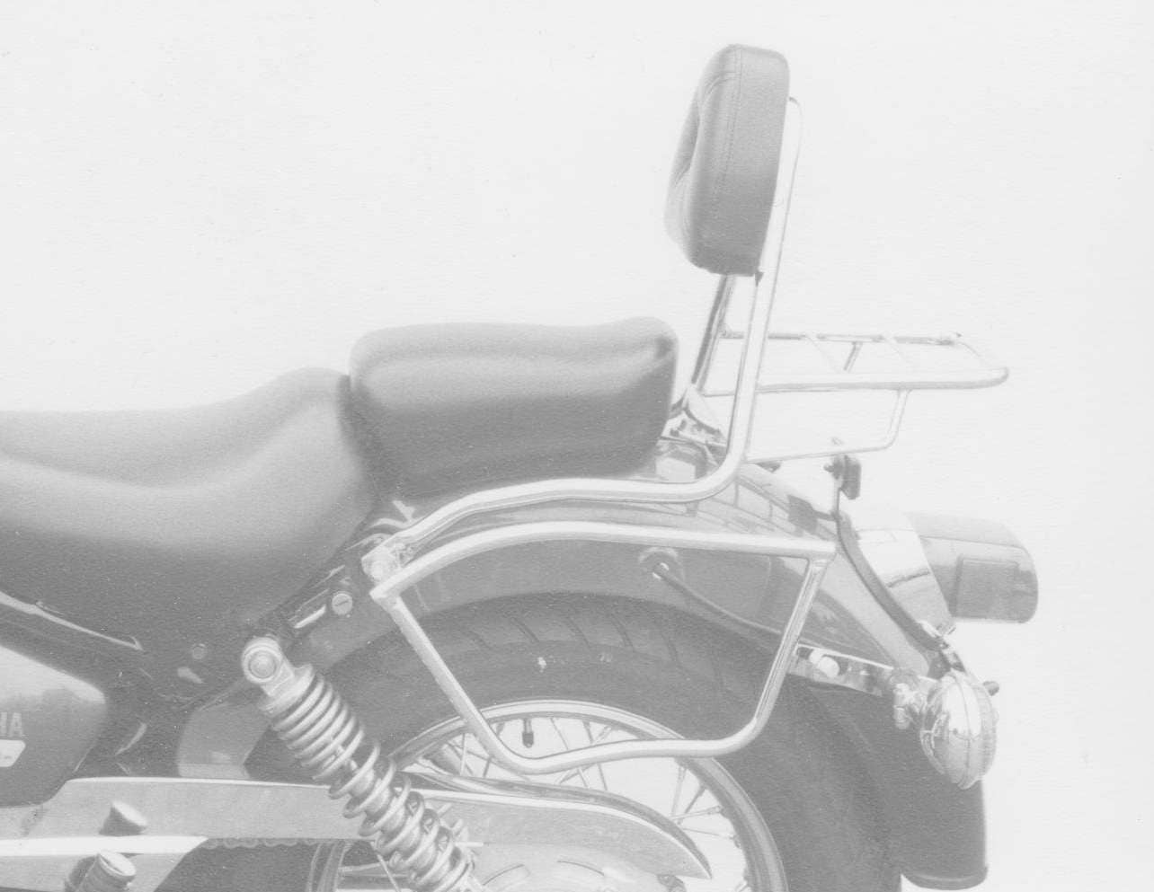 Hepco & Becker Leather bag holder tube-type - chrome for Yamaha XV 125/250 Virago (1989-2002)