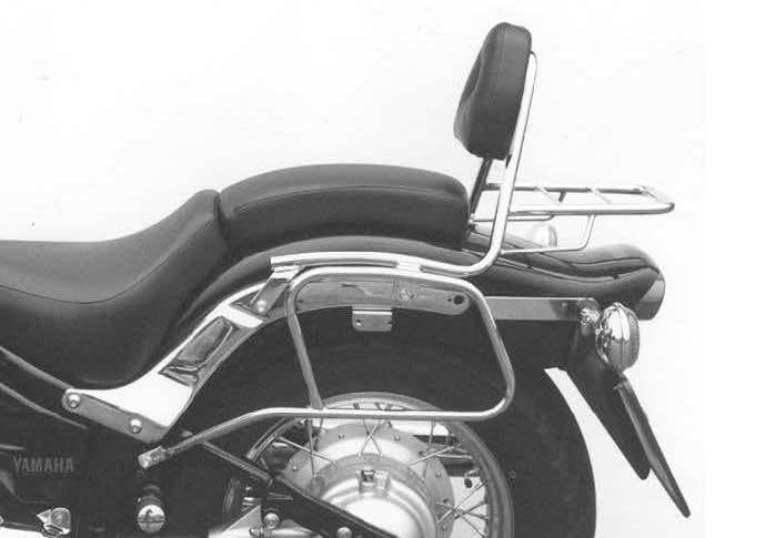Hepco & Becker Leather bag holder tube-type - chrome for Yamaha XVS 650 Drag Star (1996-2003)