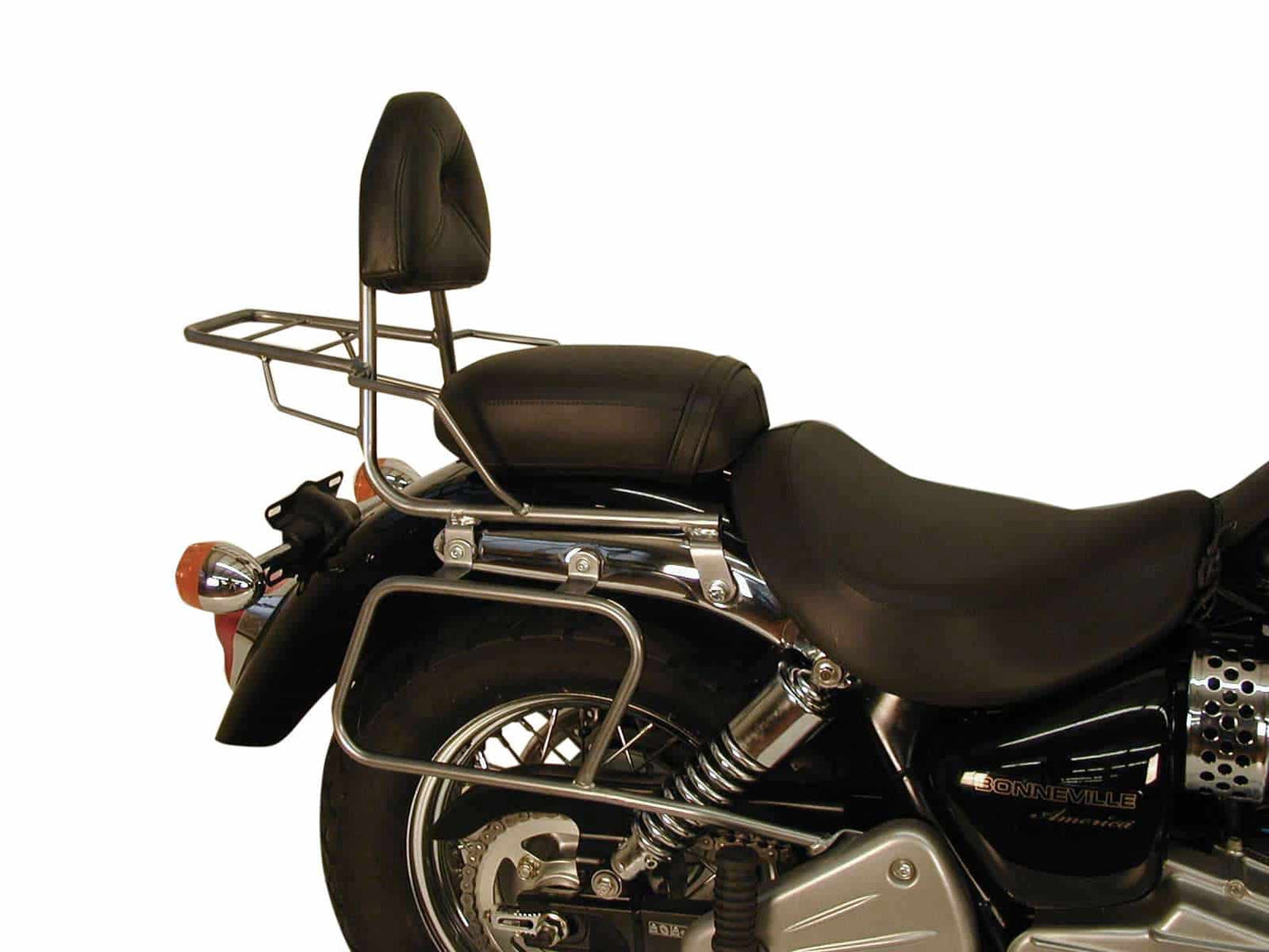 Hepco & Becker Leather bag holder tube-type - chrome for Triumph Bonneville Amerika/Speedmaster (2005-2010)