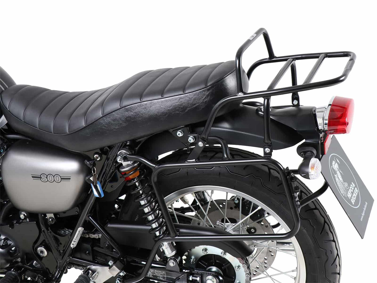 Hepco & Becker Complete carrier set (side- and topcase carrier) black for KAWASAKI W 800 Street / Cafe / Standard (2019-2025)