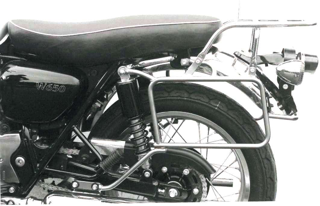 Hepco & Becker Complete carrier set (side- and topcase carrier) chrome for Kawasaki W 650 (1999-2006)/W 800 (2011-2016)