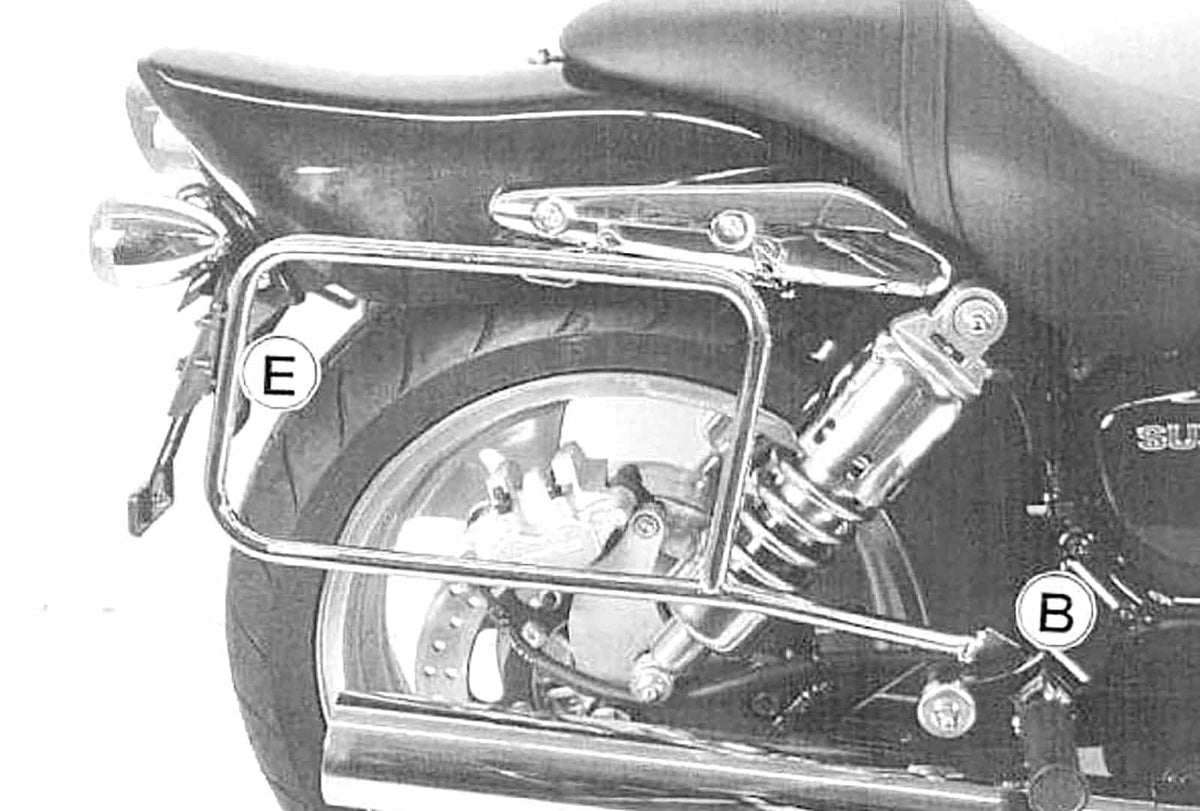 Hepco & Becker Sidecarrier permanent mounted chrome for Suzuki VZ 1600 Marauder (2004-2005)