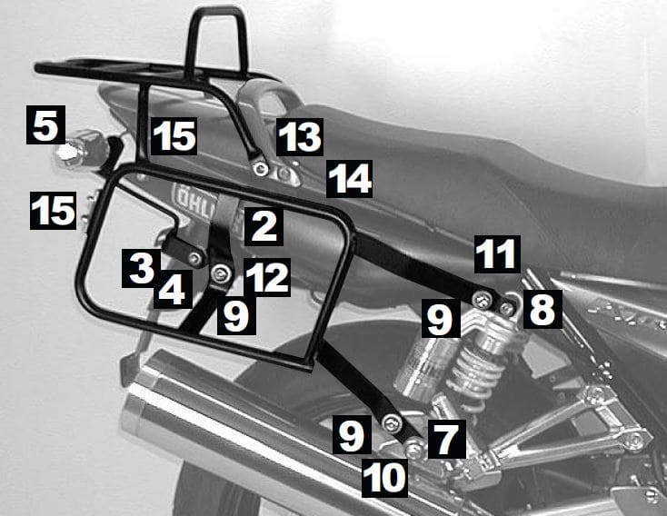 Hepco & Becker Sidecarrier Lock-it black for Yamaha XJR 1300 (2004-2006)