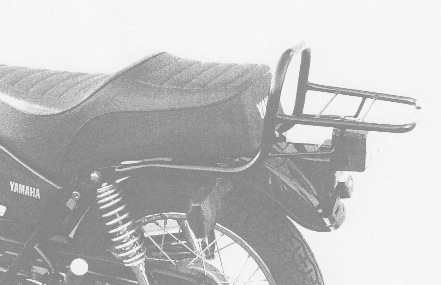 Hepco & Becker Topcase carrier tube-type chrome for Yamaha SR 125 (1996-2001)
