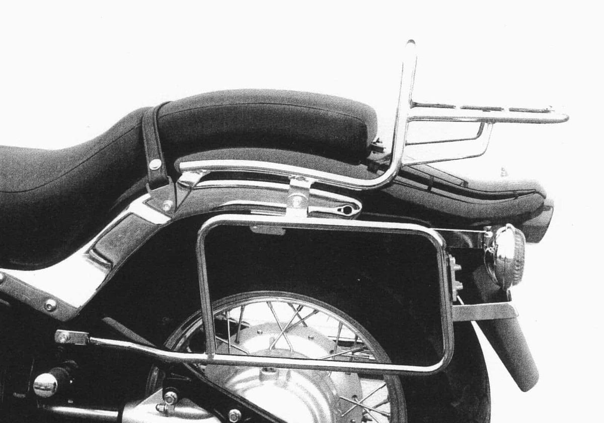 Hepco & Becker Sidecarrier permanent mounted chrome for Yamaha XVS 650 Drag Star (1996-2003)