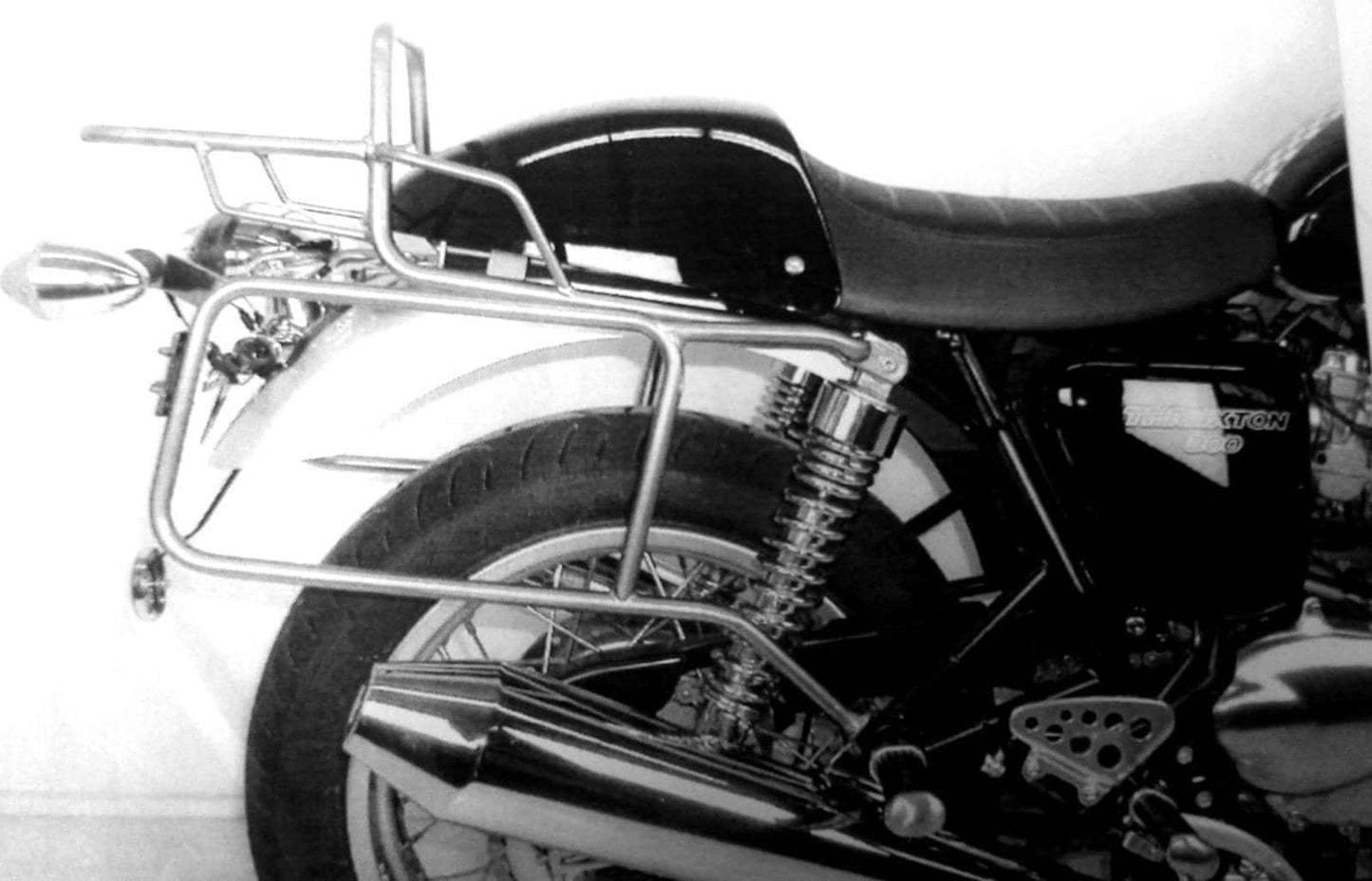 Hepco & Becker Sidecarrier permanent mounted chrome for Triumph Thruxton (2004-2015)