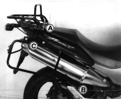 Hepco & Becker Complete carrier set (side- and topcase carrier) black for Honda CB 600 F Hornet (2003-2006)