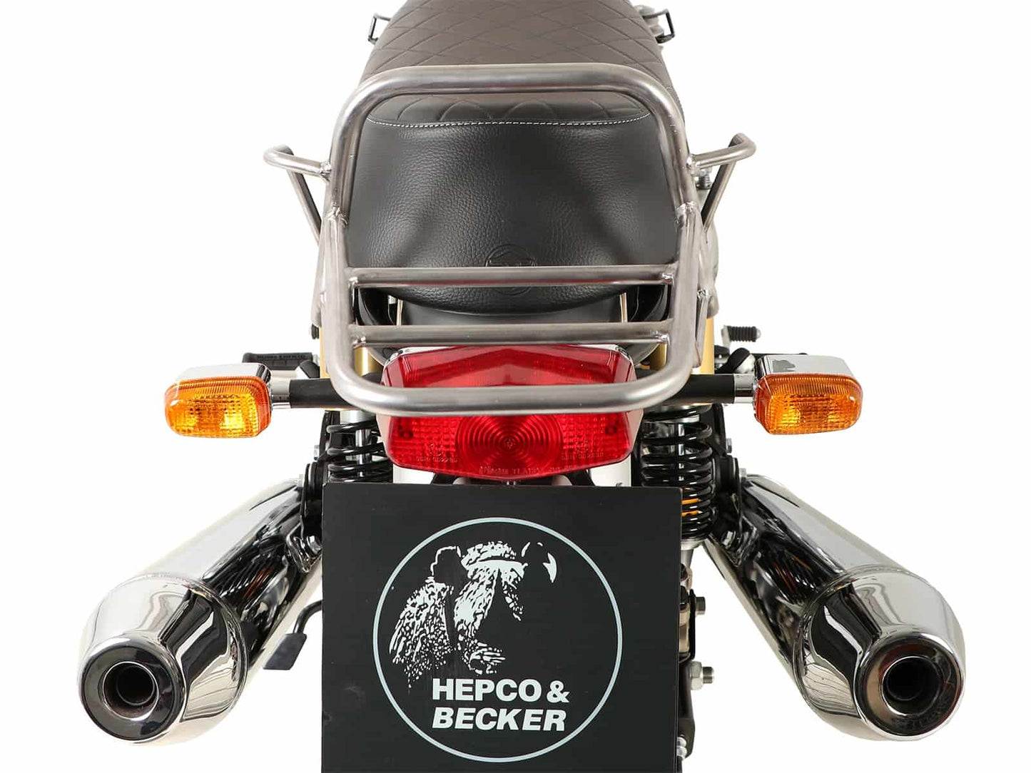 Hepco & Becker Topcase carrier tube-type chrome for Royal Enfield Interceptor (2018-) / Continental 650 / GT 650 (2019-)
