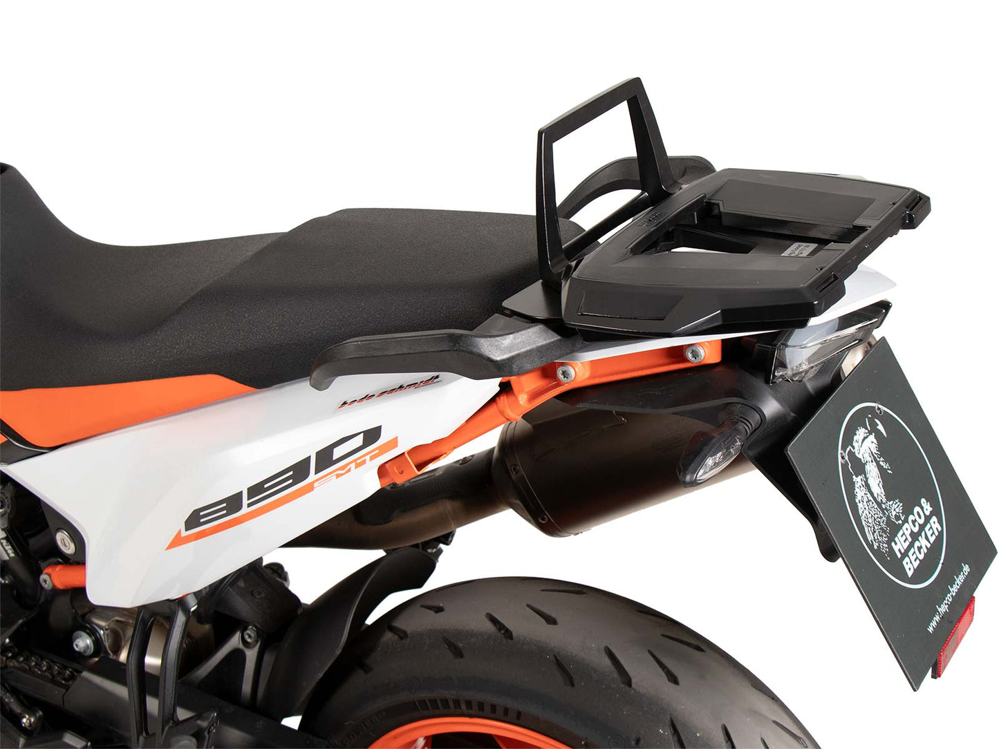 Hepco & Becker Alurack top case carrier black for combination with original rear rack for KTM 890 SMT (2023-)