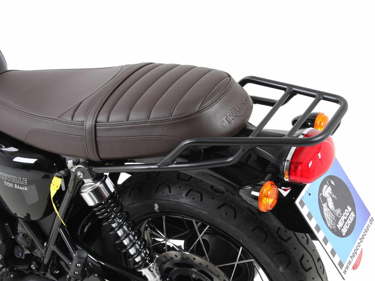 Hepco & Becker Tube rear rack - black for Triumph Bonneville T 100/Black (2017-2025)
