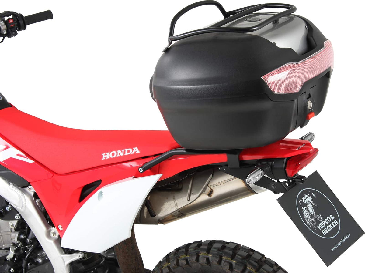 Hepco & Becker Topcase - Set Journey topcase 40 black/silver incl. carrier for Honda CRF 450 L (2018-2021)
