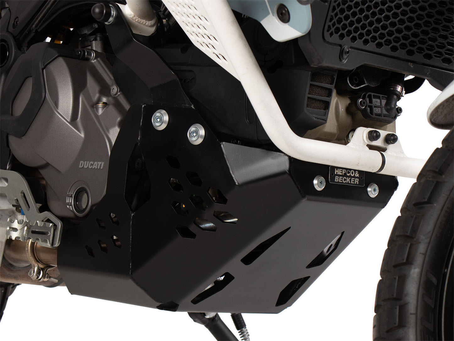 Hepco & Becker Engine protection plate black for Ducati Desert X (2022-)