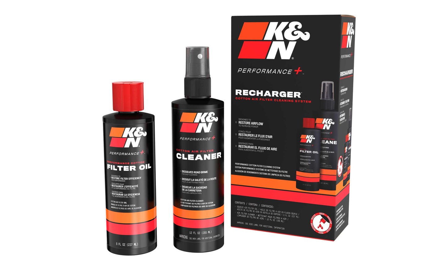K&N Filter Care Service Kit - Squeeze Red 99-5050 Big Bike Tech