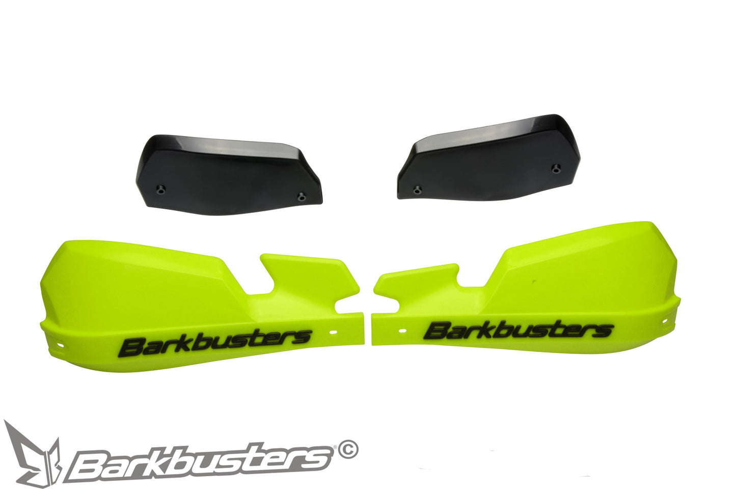 Barkbusters VPS Plastic Guards Only - YELLOW HiViz (with deflectors in BLACK)
