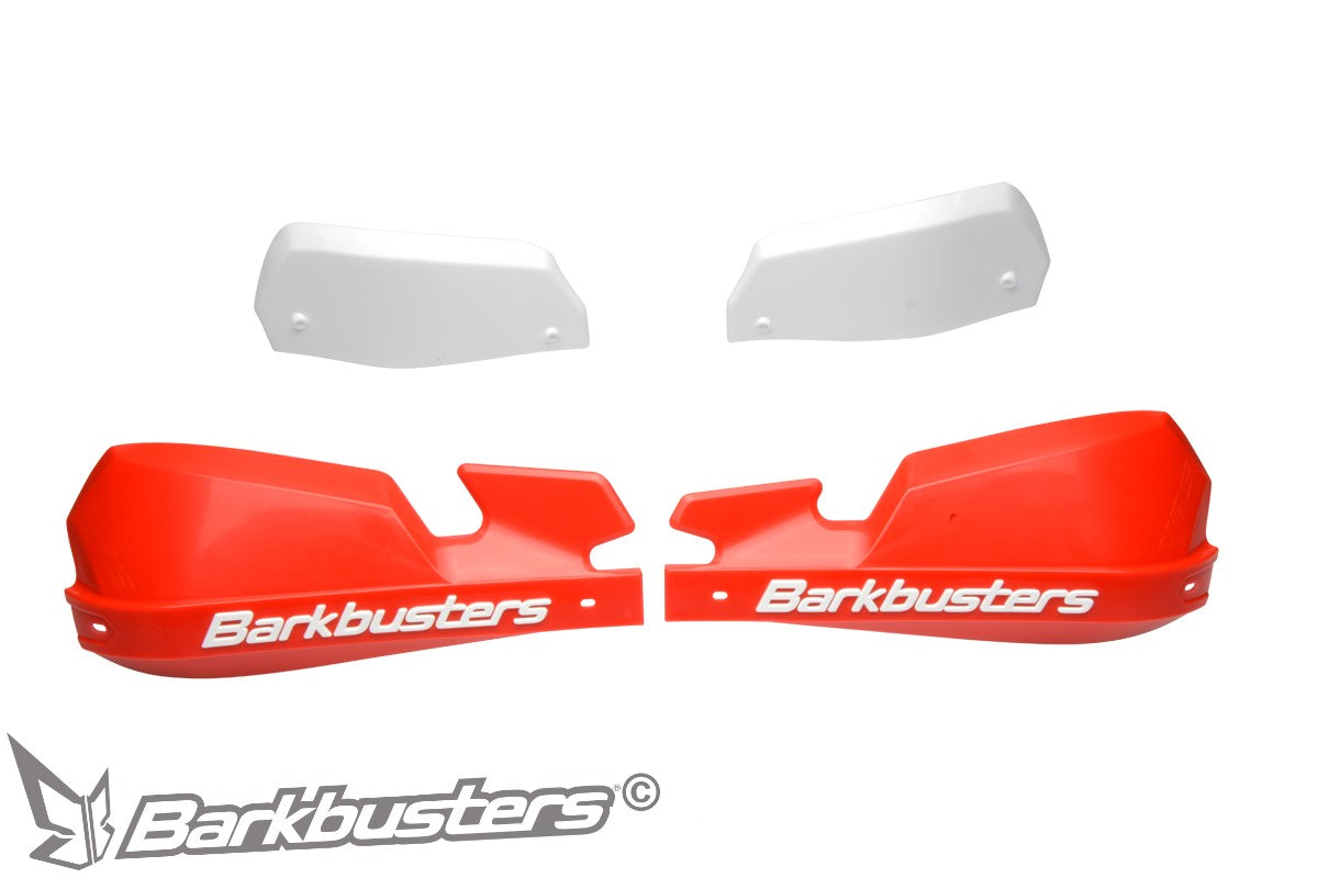 Barkbusters VPS Plastic Guards Only - RED (with deflectors in WHITE)