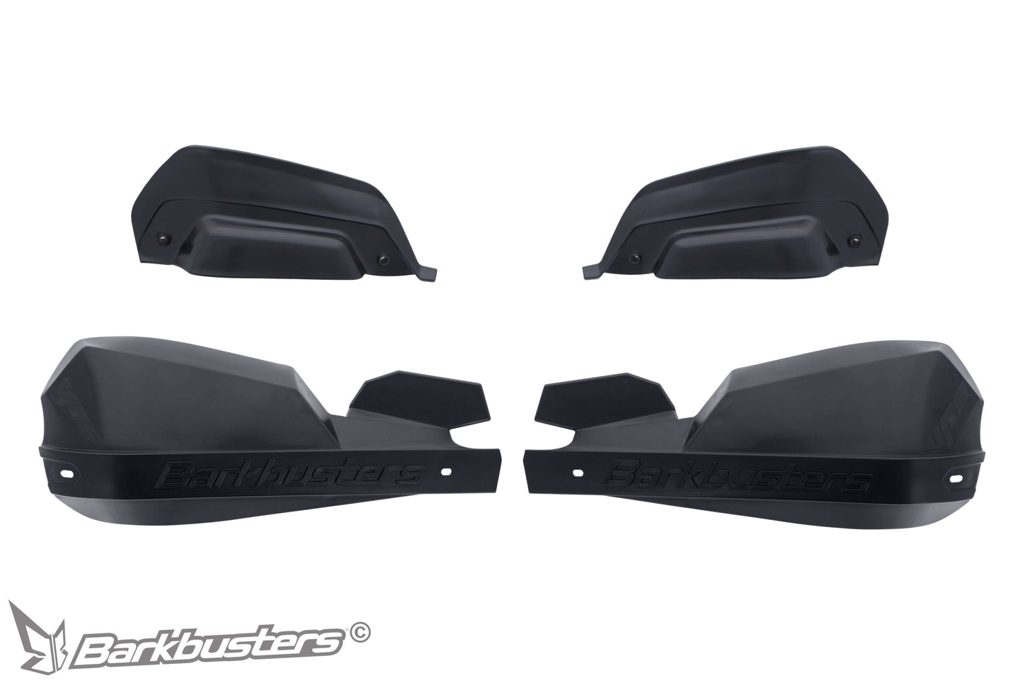 Barkbusters VPS Plastic Guards Only - BLACK on BLACK (with deflectors in BLACK)