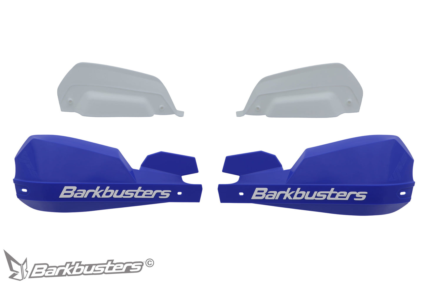 Barkbusters VPS Plastic Guards Only - BLUE (with deflectors in WHITE)