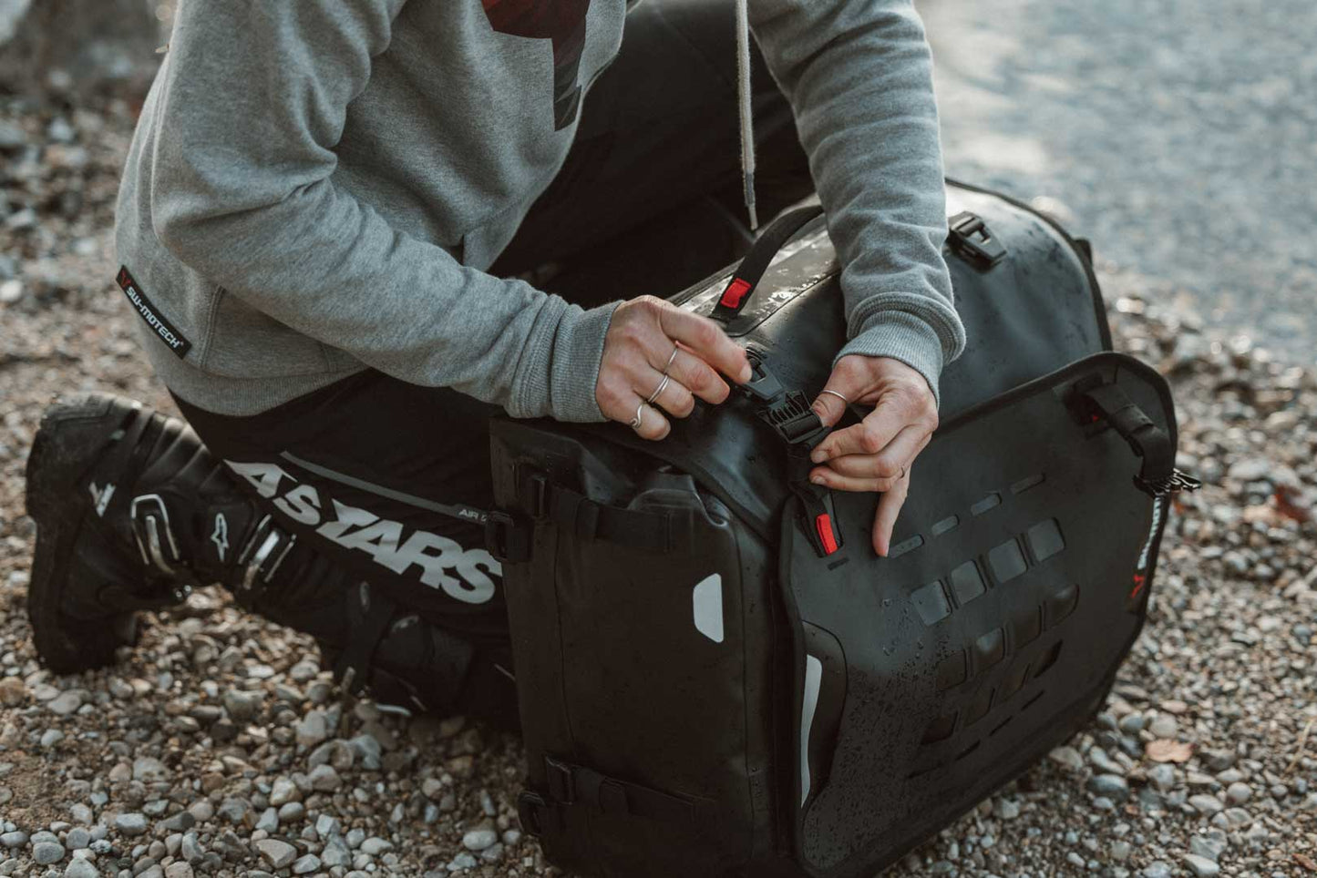 SW-Motech SysBag WP L with left adapter plate
