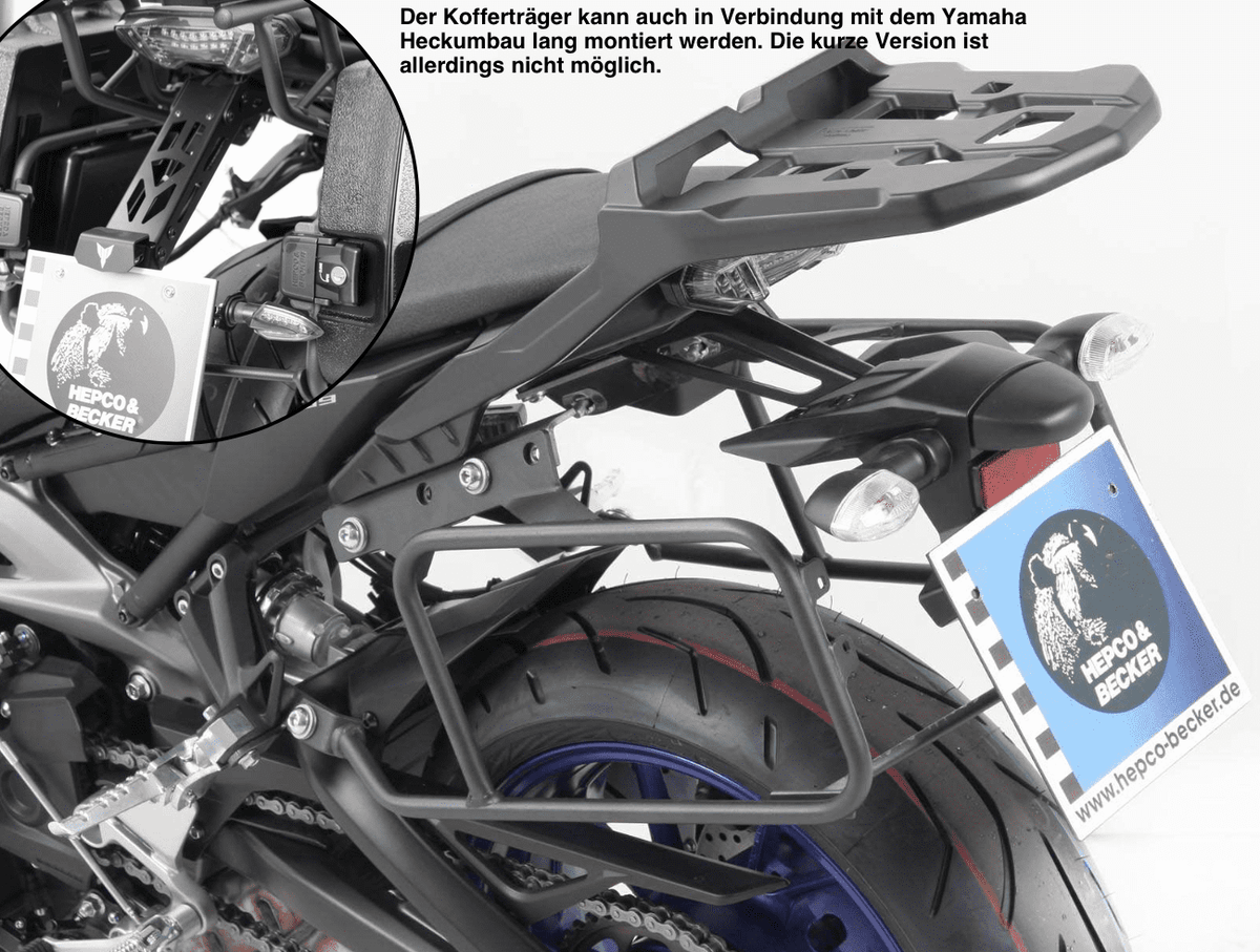 Hepco & Becker Sidecarrier permanent mounted anthracite for combination with rearrack for Yamaha MT-09 (2013-2016)