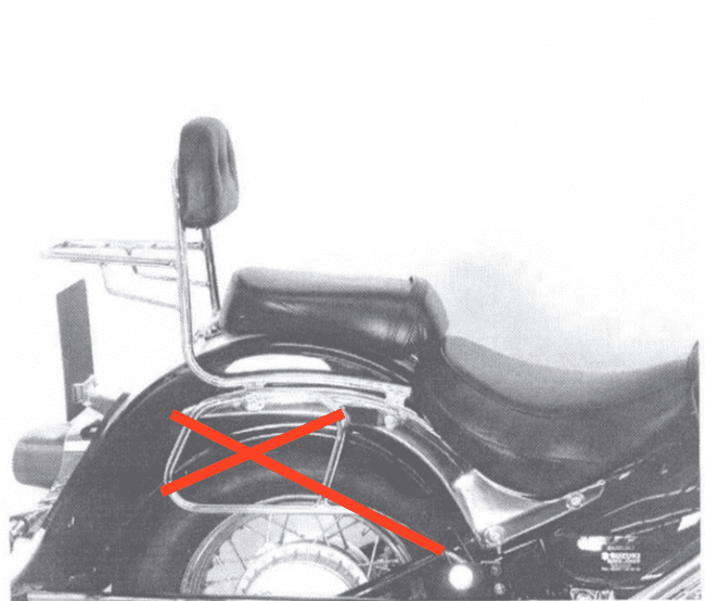 Hepco & Becker Sissybar with rearrack chrome for Suzuki VL 800 Intruder LC Volusia (2001-2016) / C 800 Intruder / Black Edition (2005-2016)