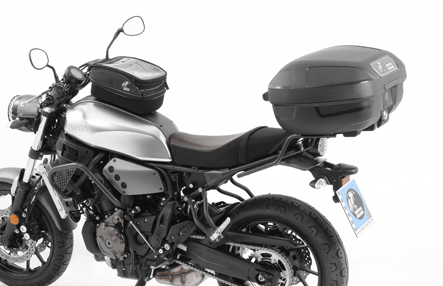 Hepco & Becker Alurack top case carrier anthracite/black for Yamaha XSR 700 / XTribute (2022-2025)