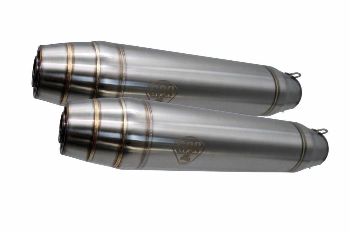 GPR Deeptone Inox Cafè Racer Silencers without link pipe Exhaust